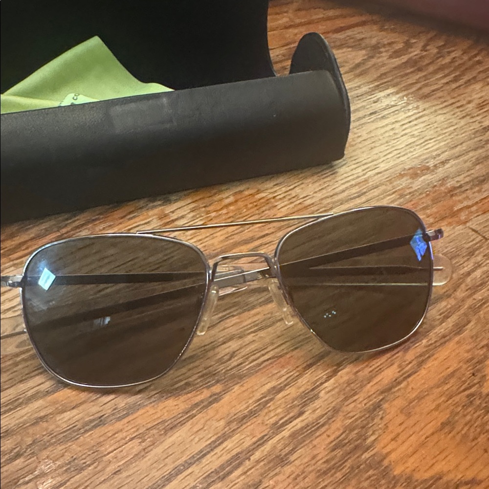 Randolph Silver Aviator Sunglasses